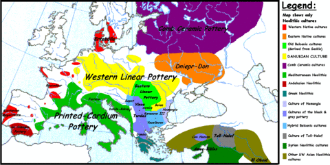 See fullsize map of: Middle Neolithic Europe 6500-6000 BC