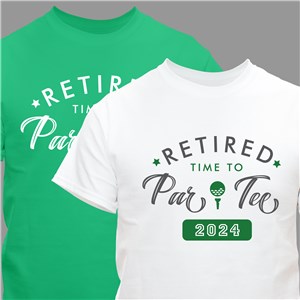 Personalized Retired Time to Par-Tee T-Shirt