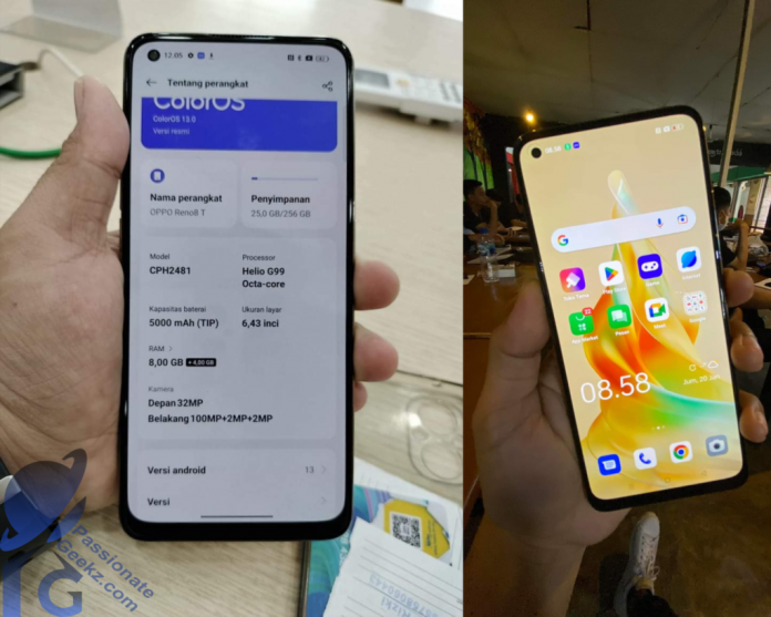 Oppo Reno 8T 4G Live Images Confirm Specs and Design - Gizmochina