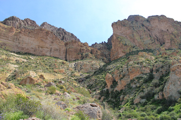 Picketpost Mountain from low on the Picketpost Mountain Trail