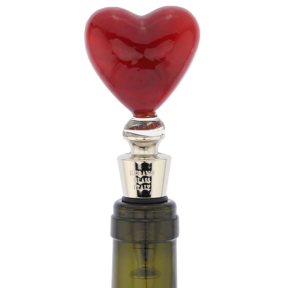 Murano Heart Bottle stopper