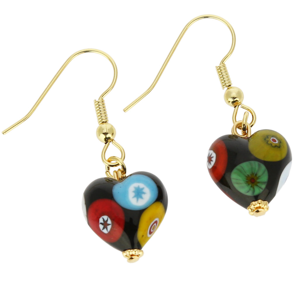 Murano Heart Earrings