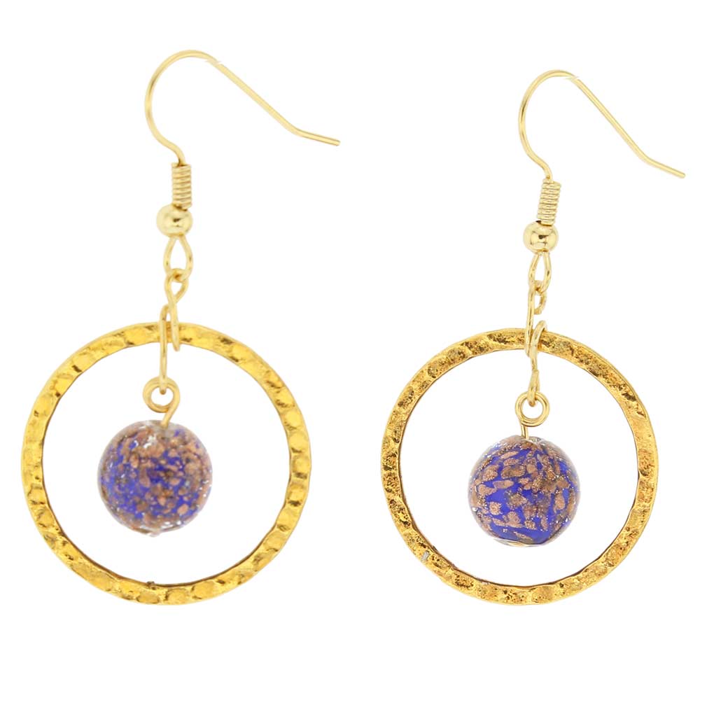 Sommerso Venetian Circle earrings -blue