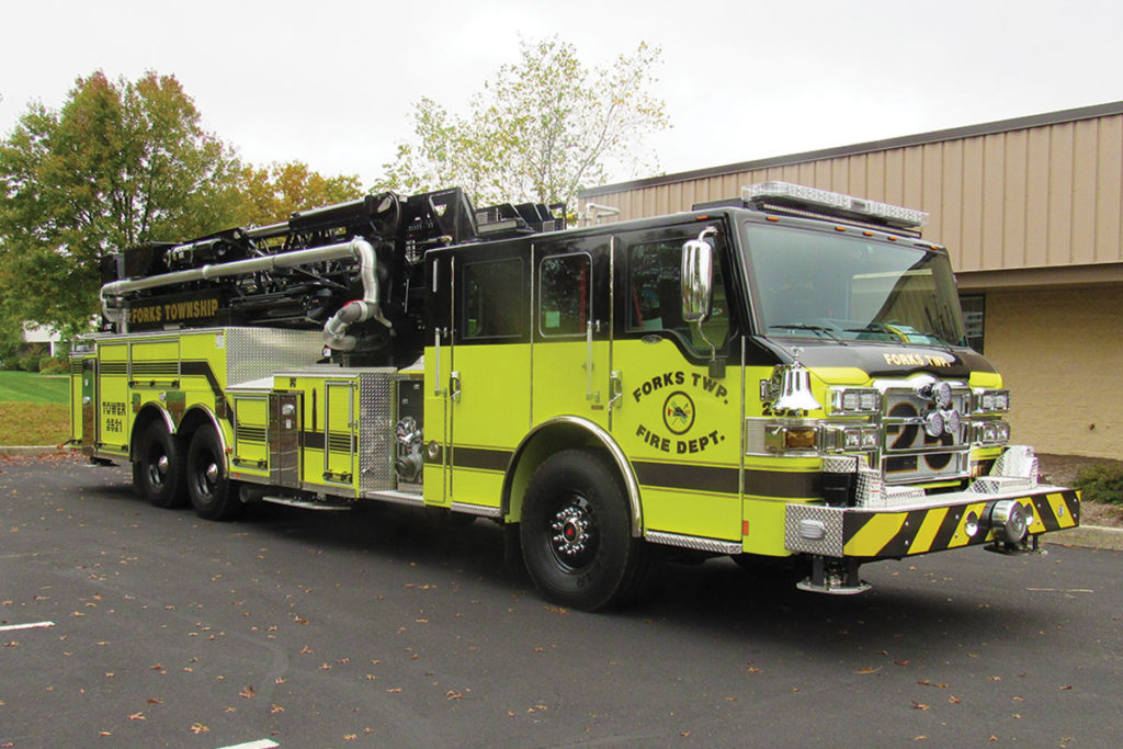 FORKS TWP VOLUNTEER FIRE DEPT Pierce Velocity 100' Mid-Mount Ascendant Tower