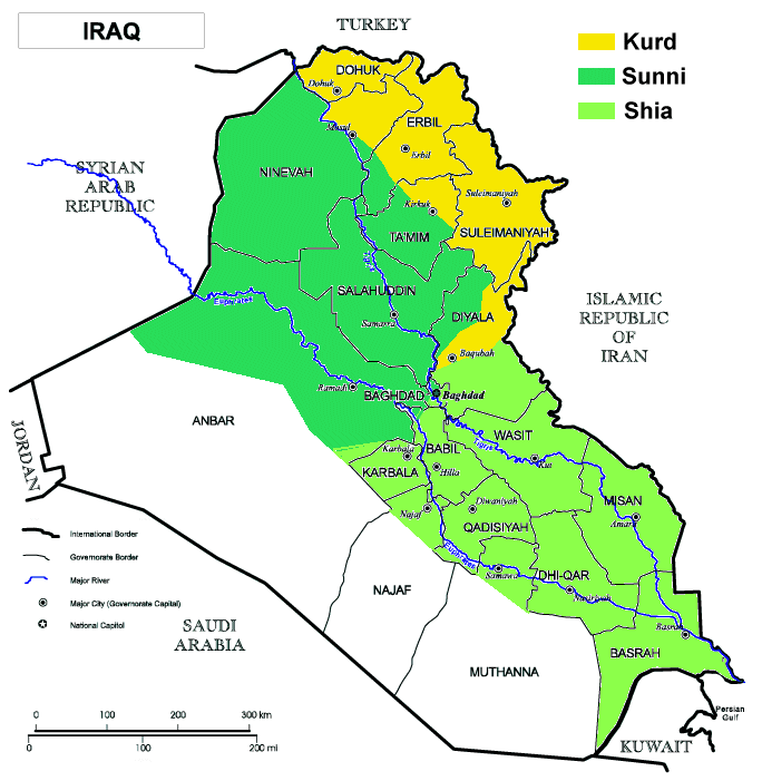 Map Iraq 2003