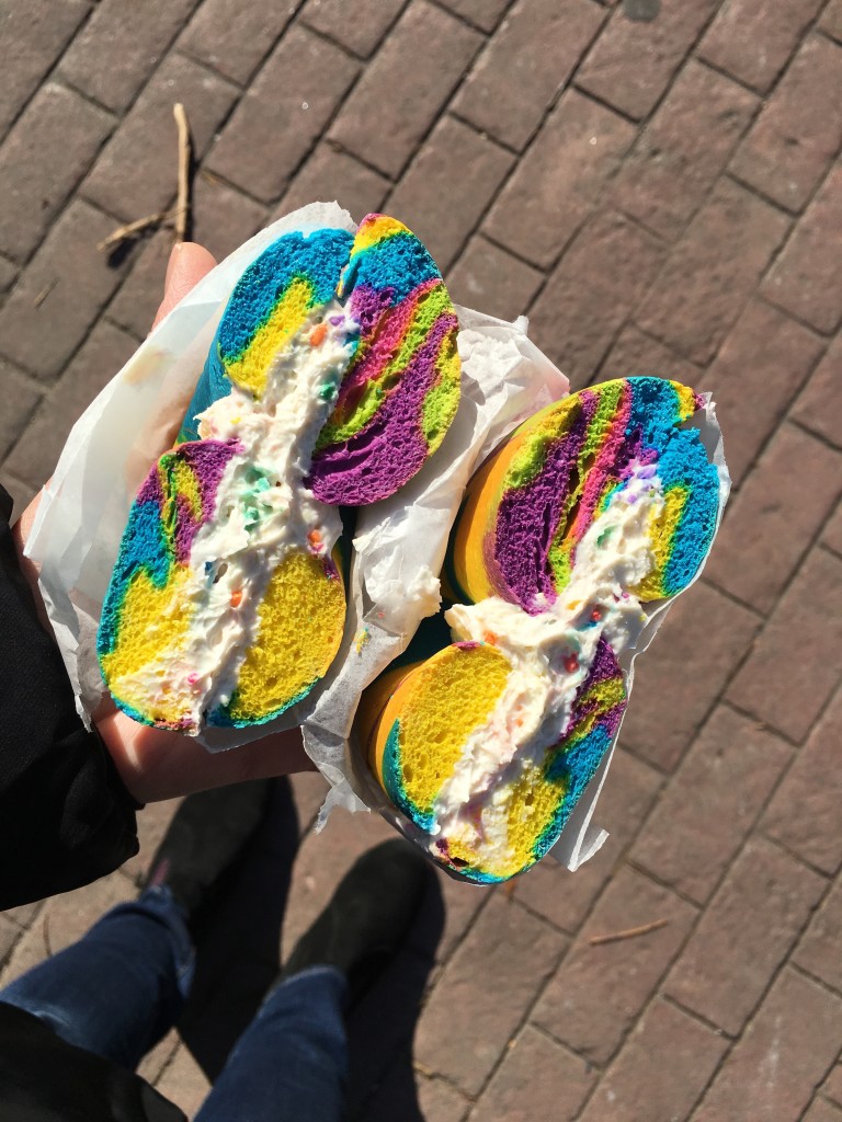 Fun Food Friday: New York's Rainbow Bagel Craze, Brooklyn, Foodie, Rainbow Bagel