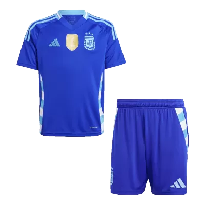 Argentina Away Kids Soccer Jerseys Kit 2024 - gogoalshop