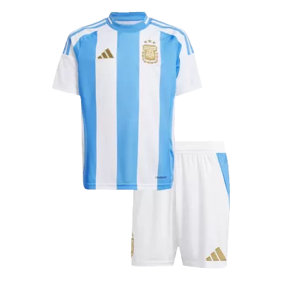 Argentina Home Kids Soccer Jerseys Kit Copa America 2024 - gogoalshop