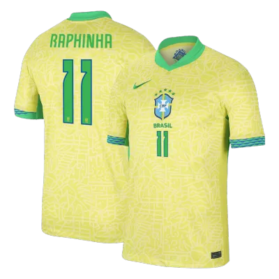 RAPHINHA #11 Brazil Home Soccer Jersey Copa America 2024 - gogoalshop