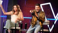 The Voice Season 26 coach Michael Buble with advisor Carly Pearce