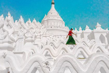 Hsinbyume Temple in Mingun - attraction for Myanmar trip from India