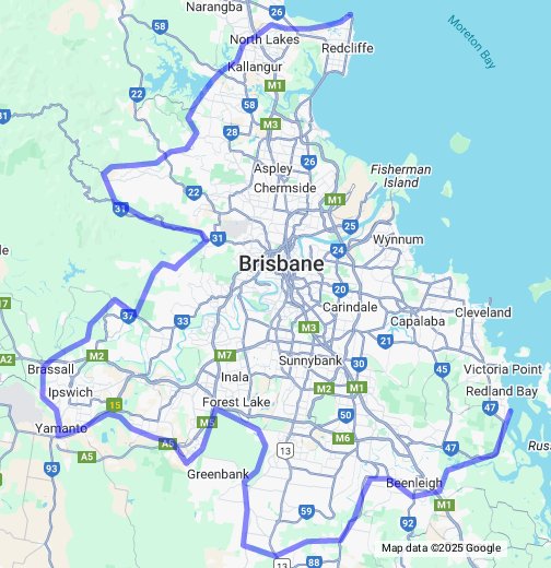 Greater Brisbane Area Map