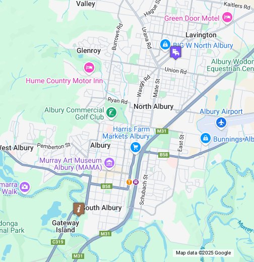 Map Of Albury Nsw