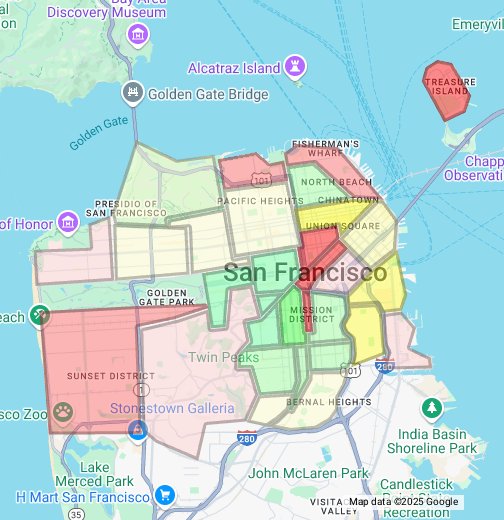 San Francisco Neighbourhood Guide - Google My Maps