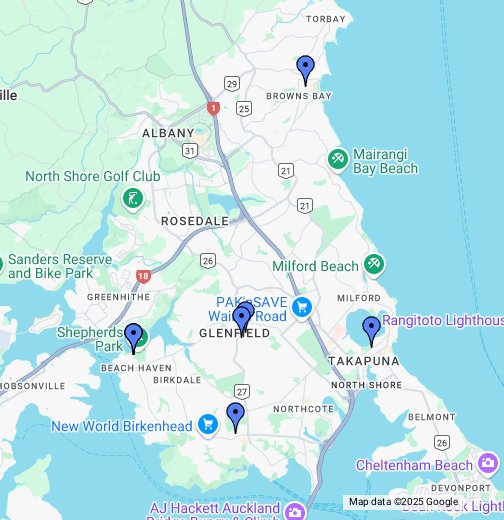 Browns Bay Auckland Map