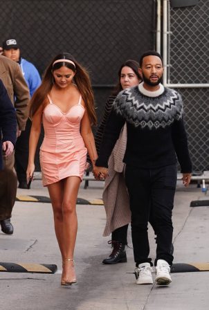 Chrissy Teigen - Seen at Jimmy Kimmel Live in Hollywood