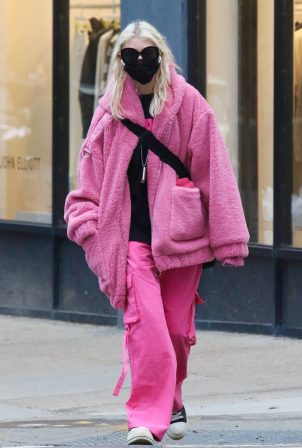 Taylor Momsen - Pictured in all pink outfit in New York