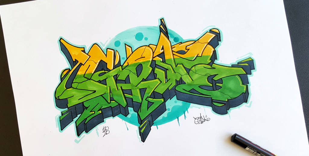 Grim graffiti sketch rework photo