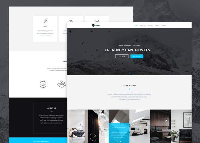 Modus - Single Page Portfolio PSD Template - graphberry.com