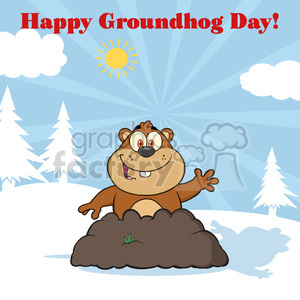 Ground Hog Day Animated Clipart