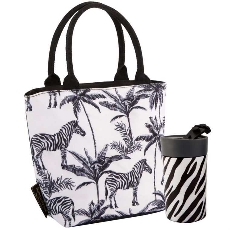 Summerhouse Madagascar Zebra Lunch Tote & Travel Mug dedans Madagascar Zebre