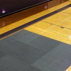 GymPro EcoTile Carpet Floor Cover 1/8 Inch x 35x70 Inches install on a gym floor