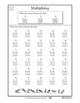 Multiplication drills, part 3 | 3rd grade, 4th grade Math Worksheet ...