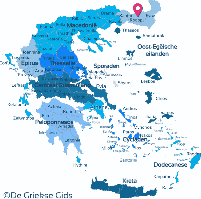 Map of Rodopi