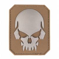 Mil-Tec PVC 3D Skull Velcro Patch LG - Dark Coyote