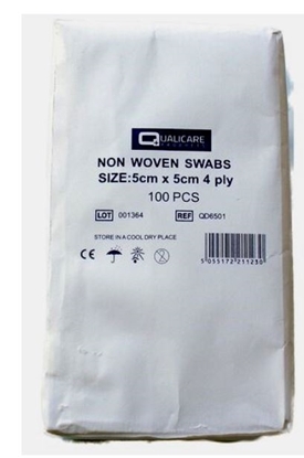 Picture of £1.29 QUALICARE GAUZE SWABS 5x5cm (100)