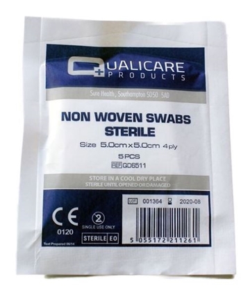 Picture of £0.49 QUALICARE GAUZE SWABS STERI.5cm