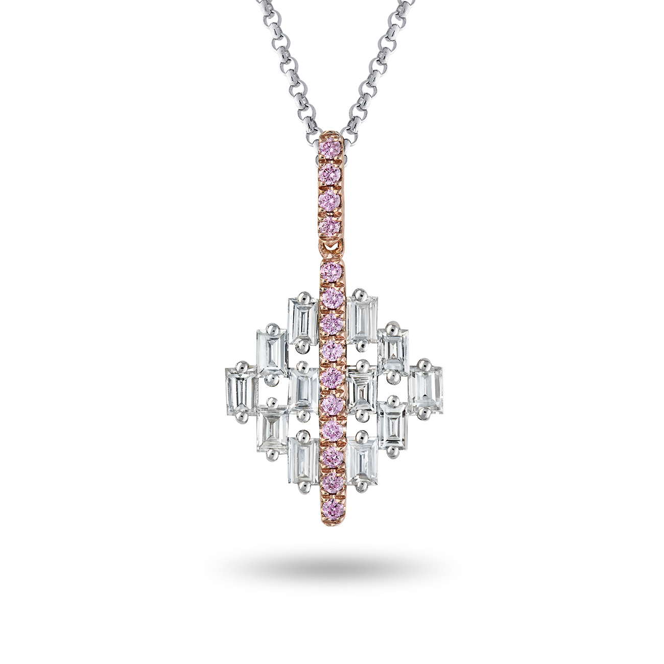 Pink &#038; White Diamond Elena Pendant