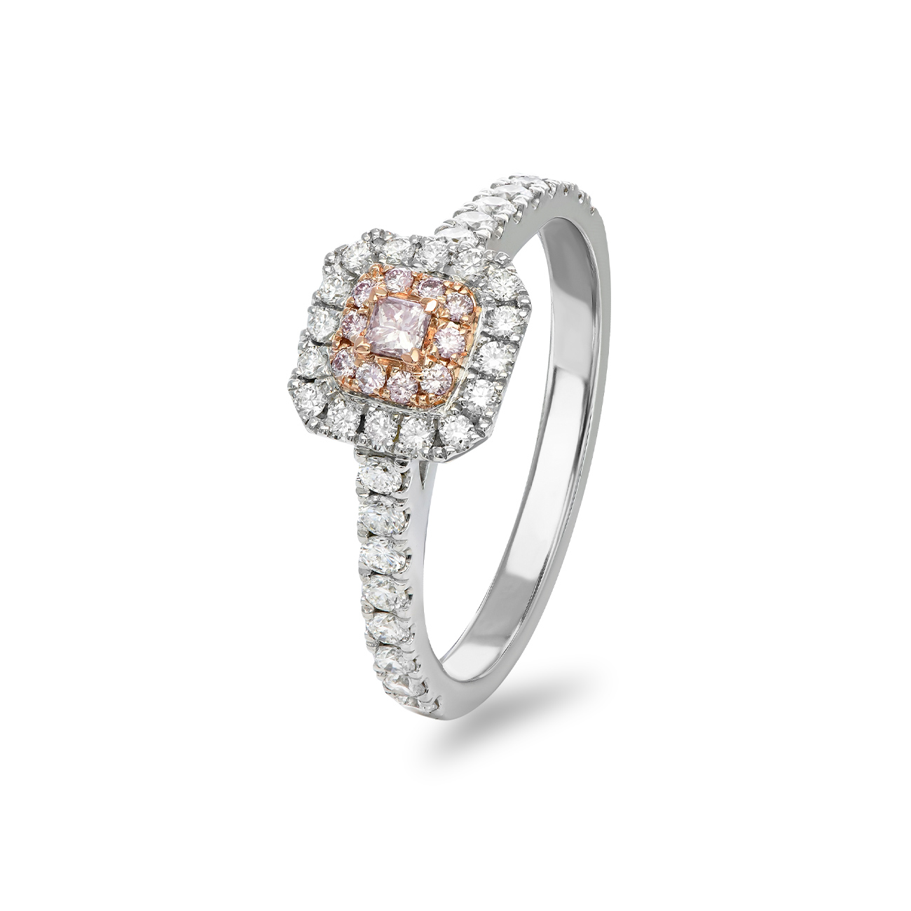 Pink &#038; White Diamond Aubry Ring