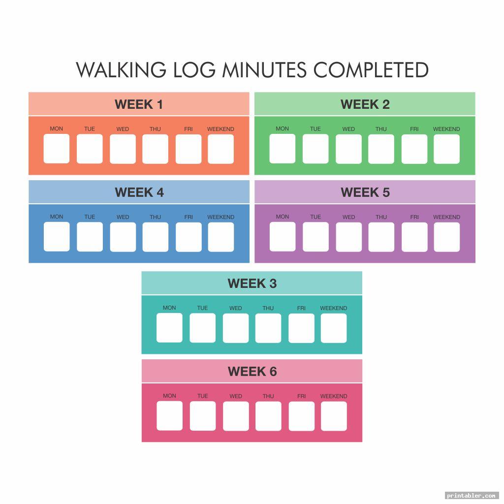 Free Printable Walking Chart