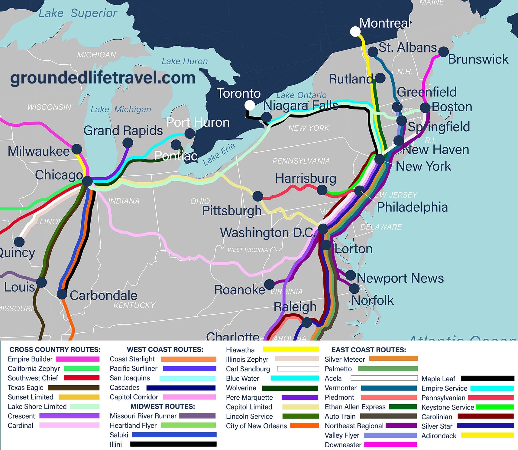 East Coast Train Route Map - Loree Ranique