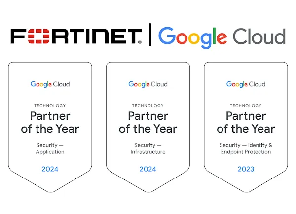 Co-branded Fortinet/Google Cloud image