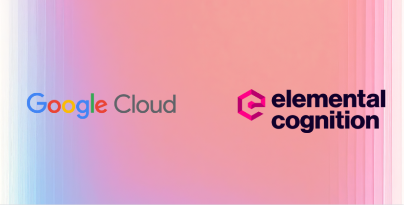 Logotipo de asociación de marcas de Google Cloud y Elemental Cognition