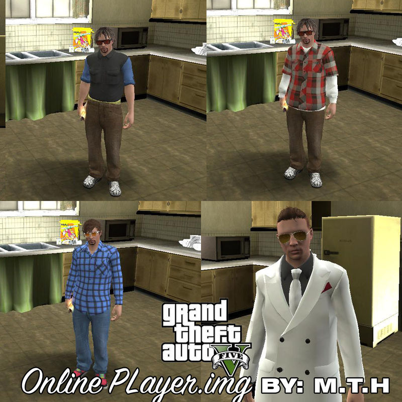 GTA San Andreas GTA V Online Player.img Mod - GTAinside.com