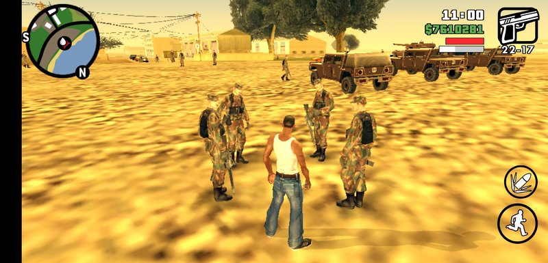 GTA San Andreas Army New Camp ready for War (Android) Mod - GTAinside.com