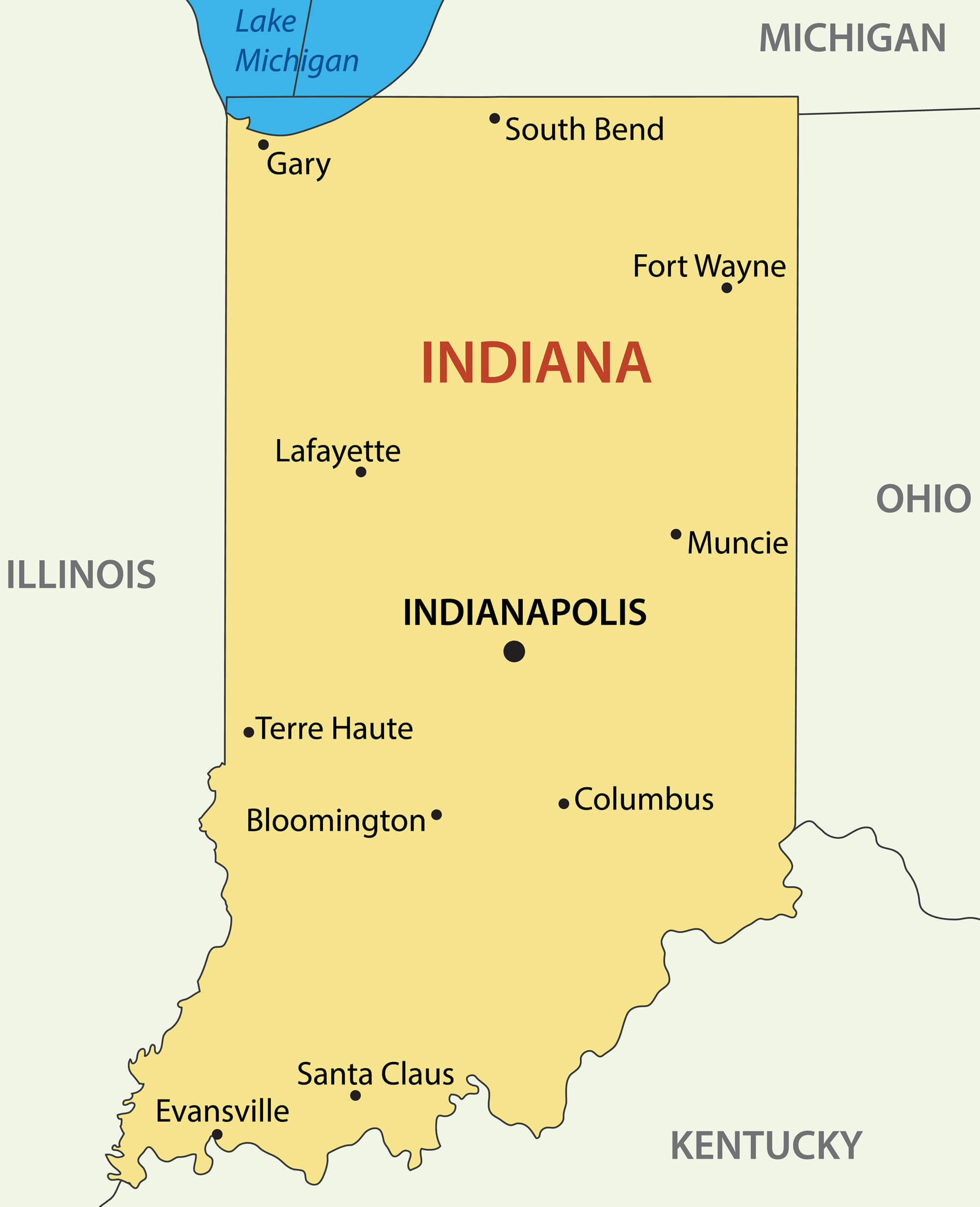 indiana vector map