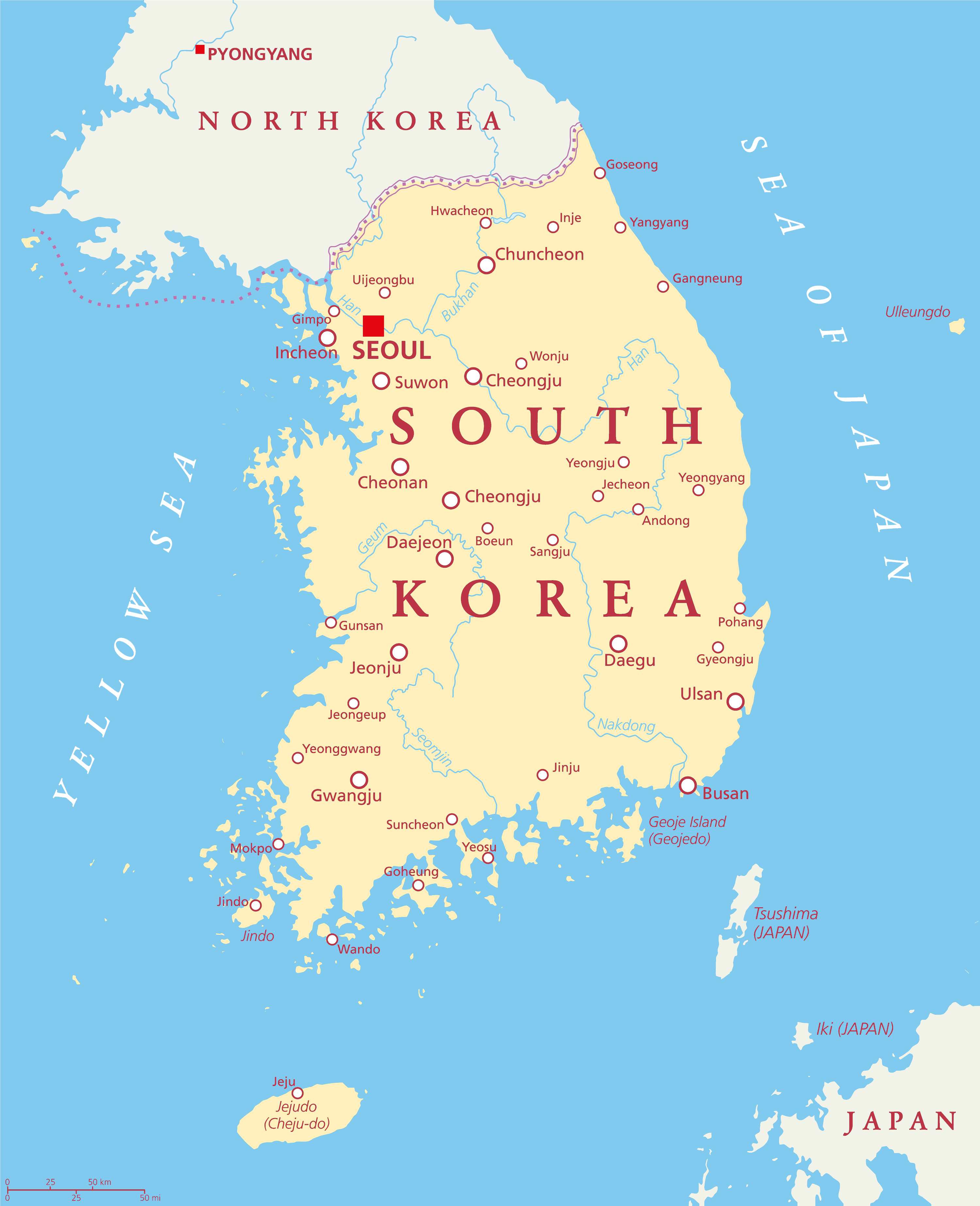 South Korea: A Peninsula Of Innovation And Culture On The World Map ...