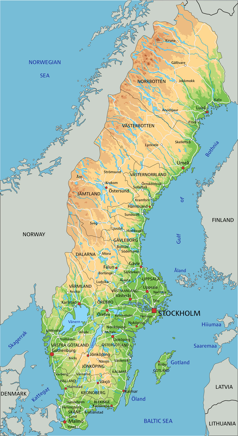 Mappa Geografica Della Svezia Geografia Clima Flora F - vrogue.co