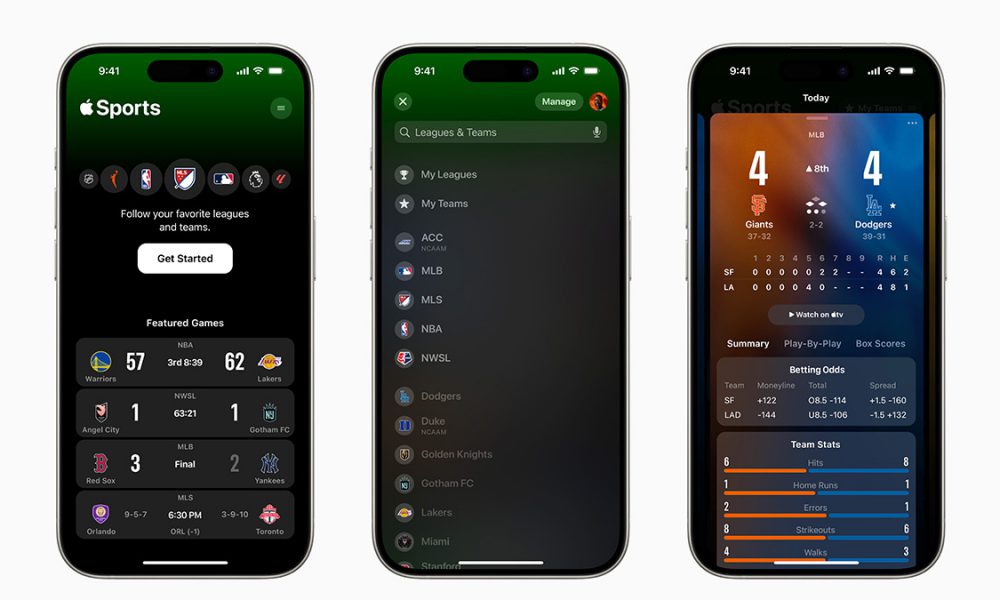 Apple Sports app