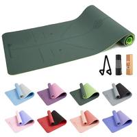 METEOR 183x65cm TPE Yoga Mat, 6mm Thick Exercise Mat