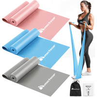 METEOR 200cm Flat Resistance Bands Set, Extra Long Exercise Bands for Workout & Therapy