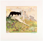 “FRANK FRAZETTA’S GOLDEN GIRL” LIMITED EDITION SIGNED PRINT WITH LETTER IN MAILER.