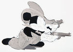 MICKEY MOUSE RARE 1934 "TWO-GUN MICKEY" ORIGINAL BLACK & WHITE NITRATE PRODUCTION FILM CEL.