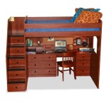 Queen Size Loft Bed With Desk And Stairs