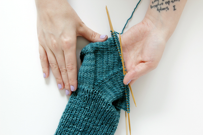 Knit Along Day 4: The Gusset at Hands Occupied