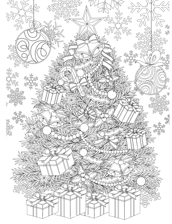 51 Free Christmas Coloring Pages for Adults in 2023 - Happier Human